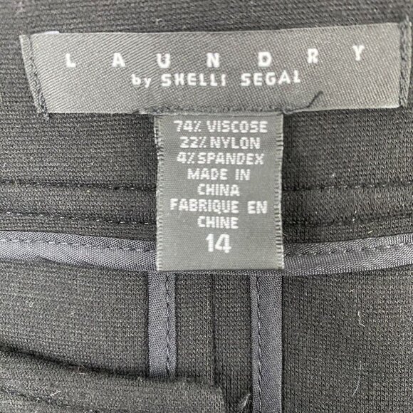 Women’s 14 Y2K l Black 3/4 Sleeve Button-Down Top Laundry By Shelli Sega - Picture 3 of 9